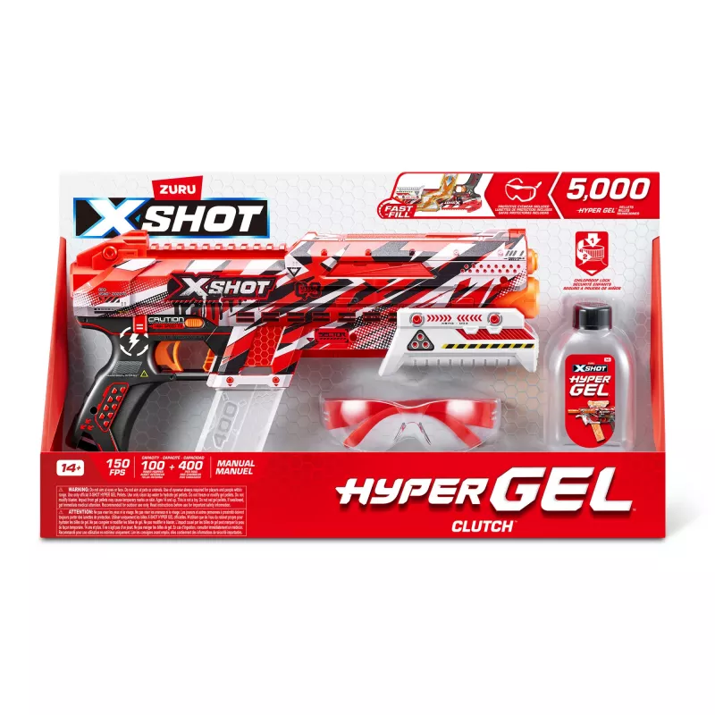 XSHOT Hyper Gel Clutch Blaster (5.000 Hyper Gel Pellets) ZURU
