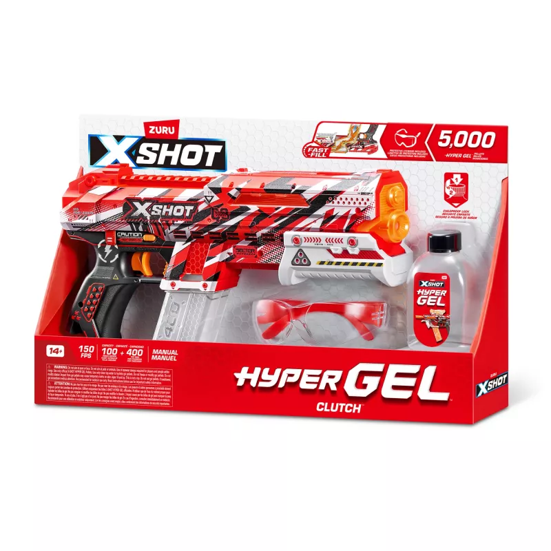 XSHOT Hyper Gel Clutch Blaster (5.000 Hyper Gel Pellets) ZURU