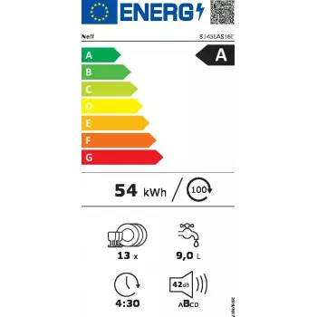 NEFF S145EAS16E, semi-integriert, 13 Maßgedecke, A Energie, 42 dB, Home Connect