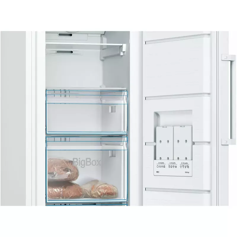 Gefrierschrank Bosch Serie 4 GSN29VWEP, 200 L, NoFrost, Klasse E, 1610×600×650 mm, weiß