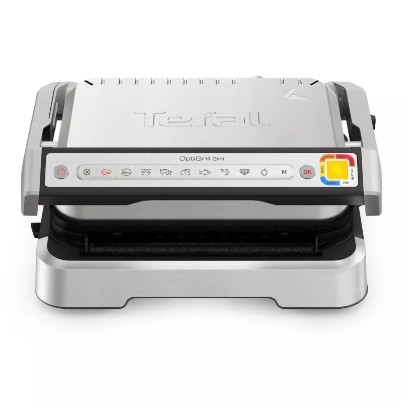 Kontaktgrill Tefal OptiGrill 2in1 GC773D Edelstahl 2100 W