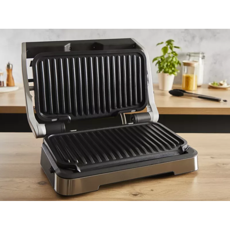 Kontaktgrill Tefal OptiGrill 2in1 GC773D Edelstahl 2100 W