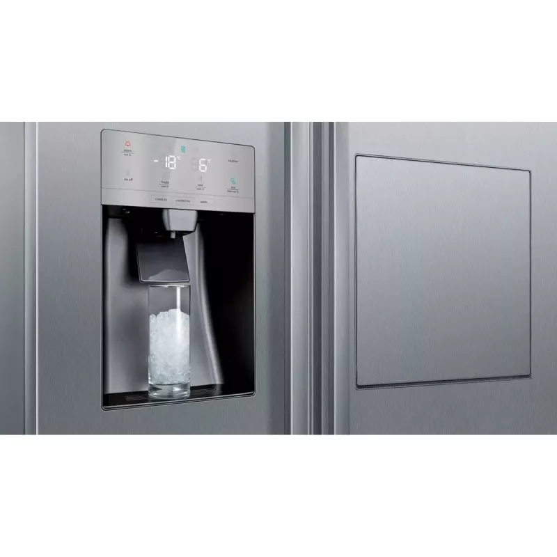 Side-by-Side-Kühlschrank Siemens iQ500 KA93GAIEP – freistehend, 560 l Gesamtvolumen, Kühlteil 369 l, Gefrierteil 191 l, Energieklasse E, Edelstahl