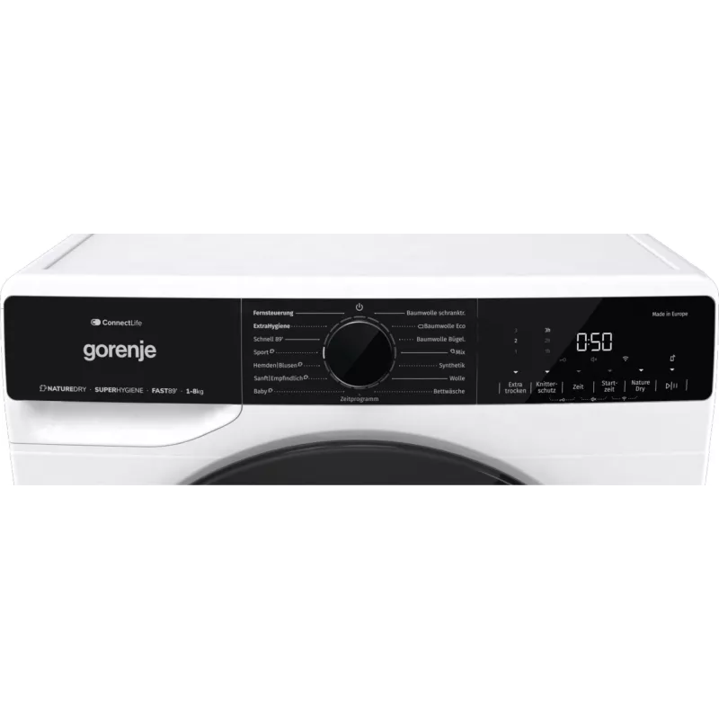 Gorenje DPNA83W Wäschetrockner freistehend Frontlader 8 kg Schwarz, Weiß