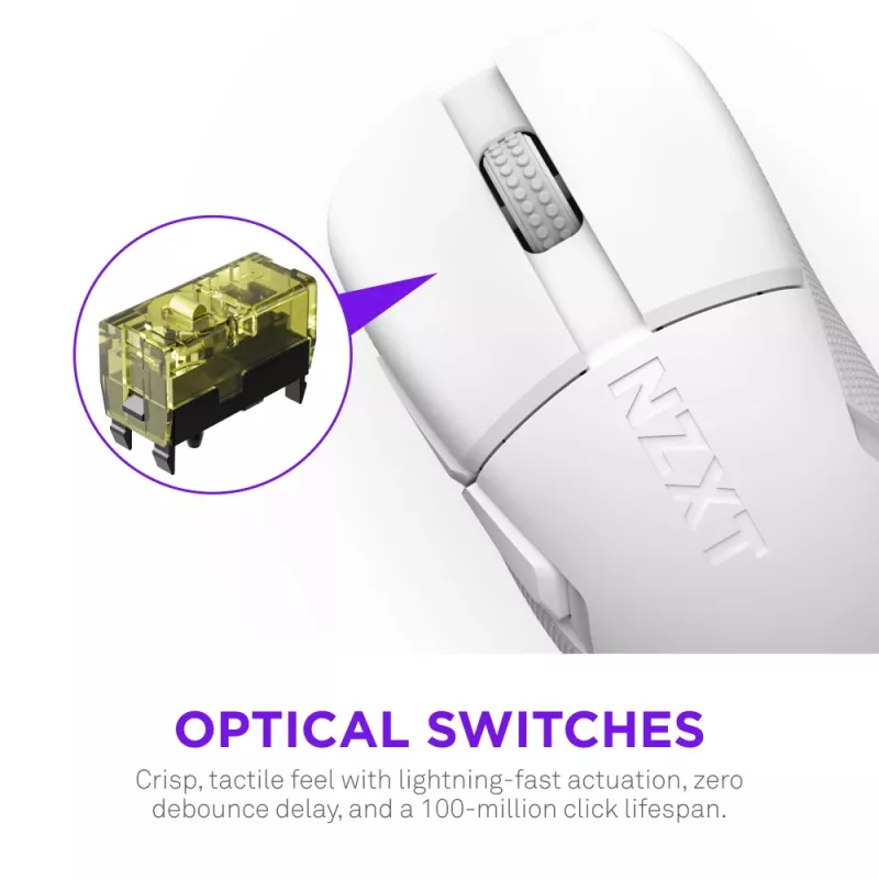 NZXT Lift Elite Wireless Gaming-Maus Weiß
