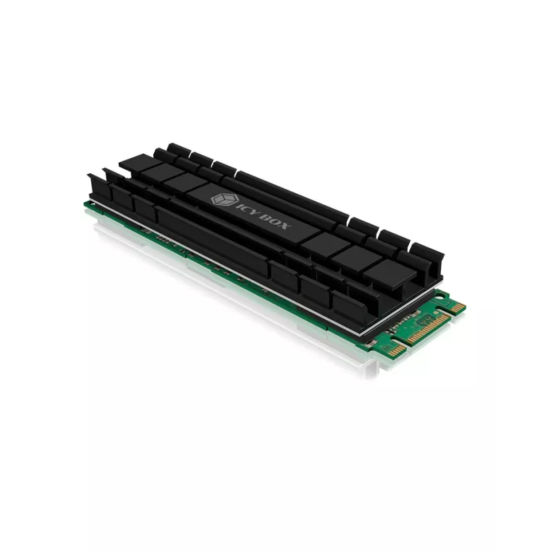 ICY BOX IB-M2HS-701 M.2 NVMe SSD Kühlkörper/Kühler Schwarz 1 Stk.