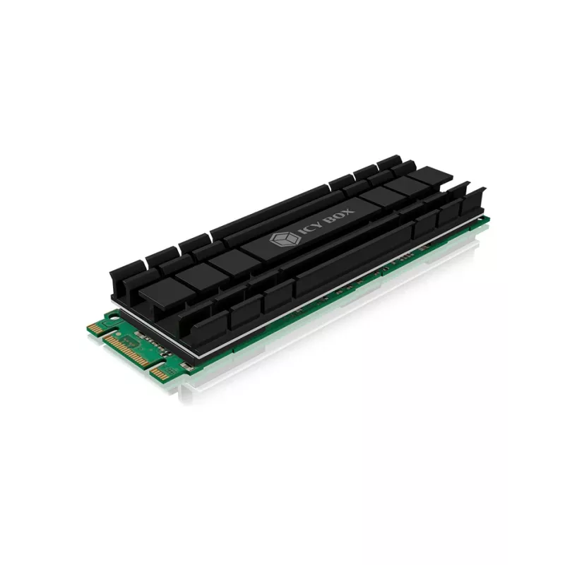 ICY BOX IB-M2HS-701 M.2 NVMe SSD Kühlkörper/Kühler Schwarz 1 Stk.
