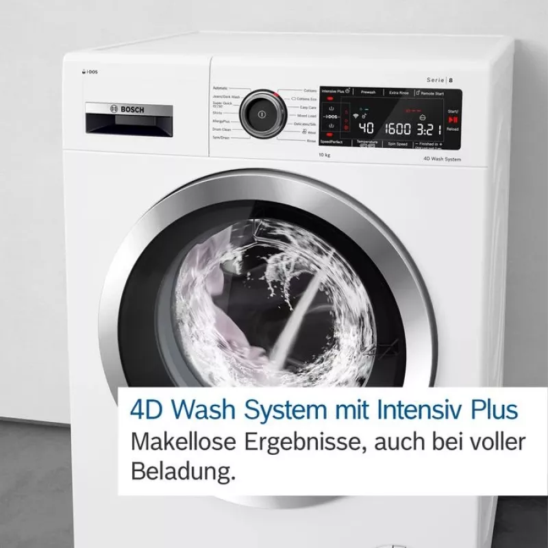 Bosch Serie 8 WGB256041 Waschmaschine Frontlader 10 kg 1600 U/min Schwarz, Weiß