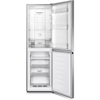 Gorenje NRK418DCS4 freistehende Kühl-Gefrierkombination, 256 l (171 l + 85 l), Energieklasse D, 182,4 cm, Silber
