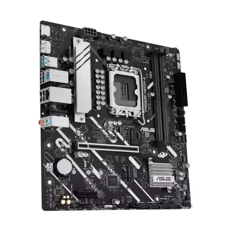Motherboard ASUS PRIME H810M-A-CSM — Intel H810, LGA 1851, microATX, 2× DDR5 DIMM (bis zu 128 GB), 2× M.2, 4× SATA III, PCIe 4.0