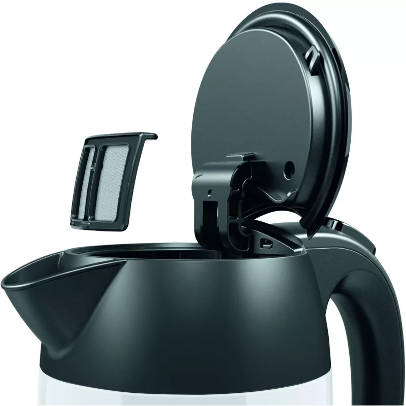 Bosch TWK3P421 elektrischer Wasserkocher 1,7 L 2400 W Schwarz, Weiß