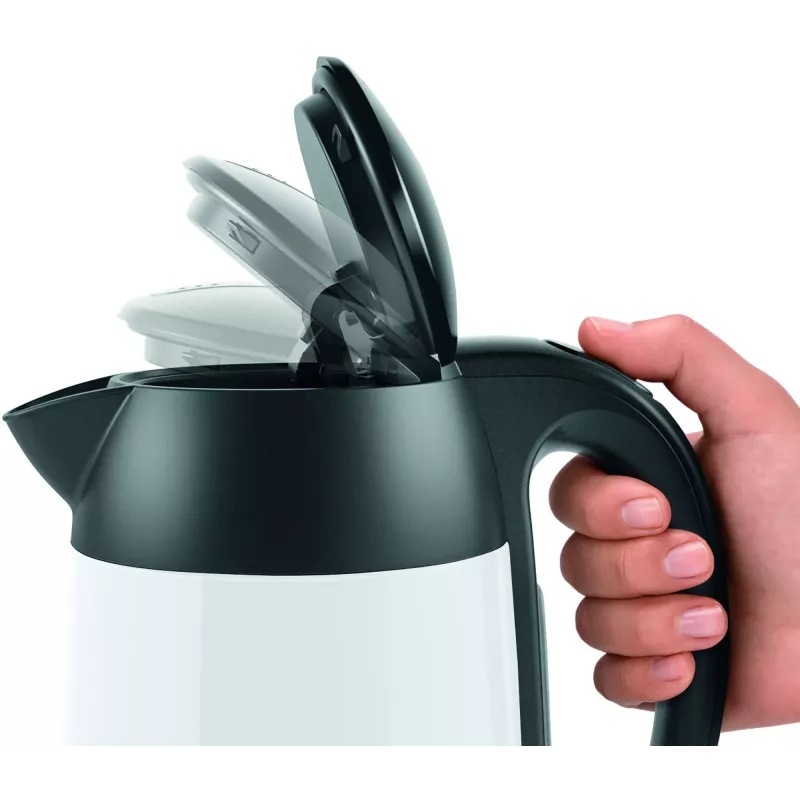 Bosch TWK3P421 elektrischer Wasserkocher 1,7 L 2400 W Schwarz, Weiß