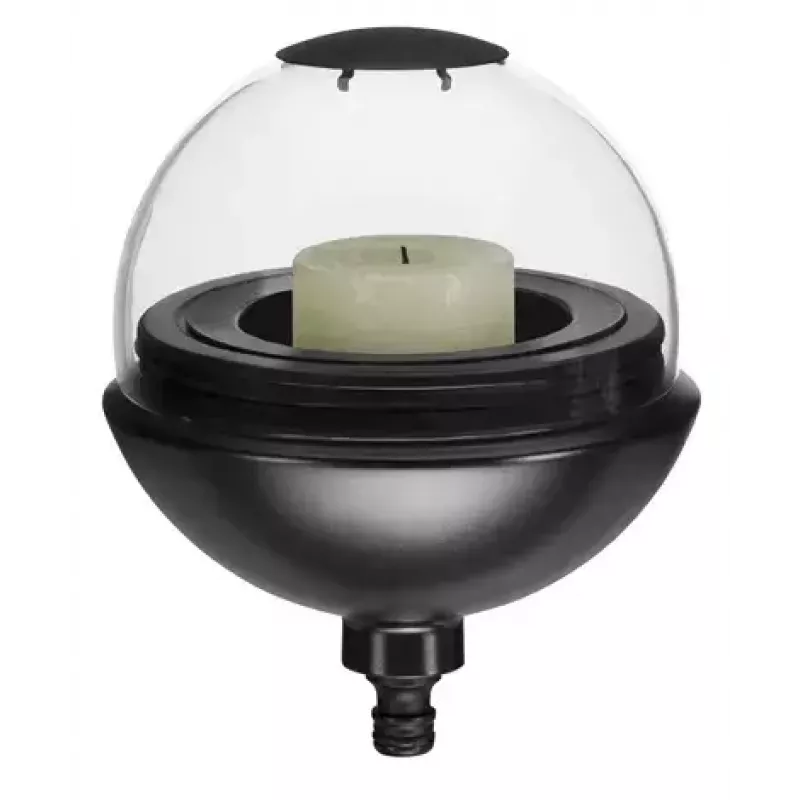 Kerzenhalter Gardena 11430-20 Schwarz Transparent Rund Stange 1 Stück