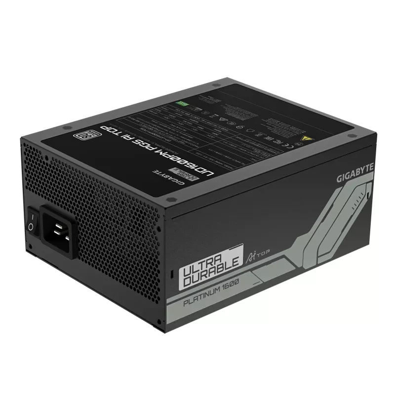 Netzteil GIGABYTE UD1600PM PG5 1600W, 80 PLUS Platinum, 92% Effizienz, 20+4-Pin-ATX, 120-mm-Lüfter, schwarz