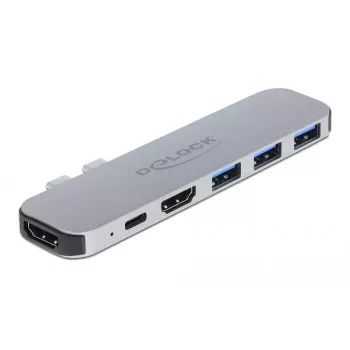 Dockingstation DeLOCK Dockingstation für MacBook Dual HDMI 4K PD Hub