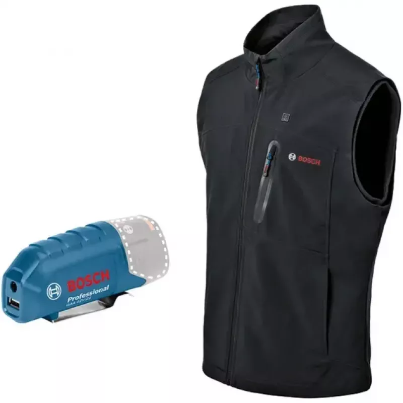 Bosch GHV 12+18V XA Professional Heizjacke Größe M schwarz mit Ladegerät und Akku