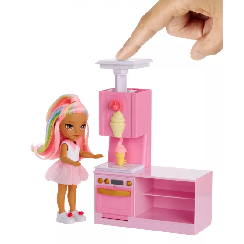 Rainbow High Little Dessert Shop mit Kandy Playset, Modepuppe, weiblich, 4 Jahre, 140 mm, mehrfarbig