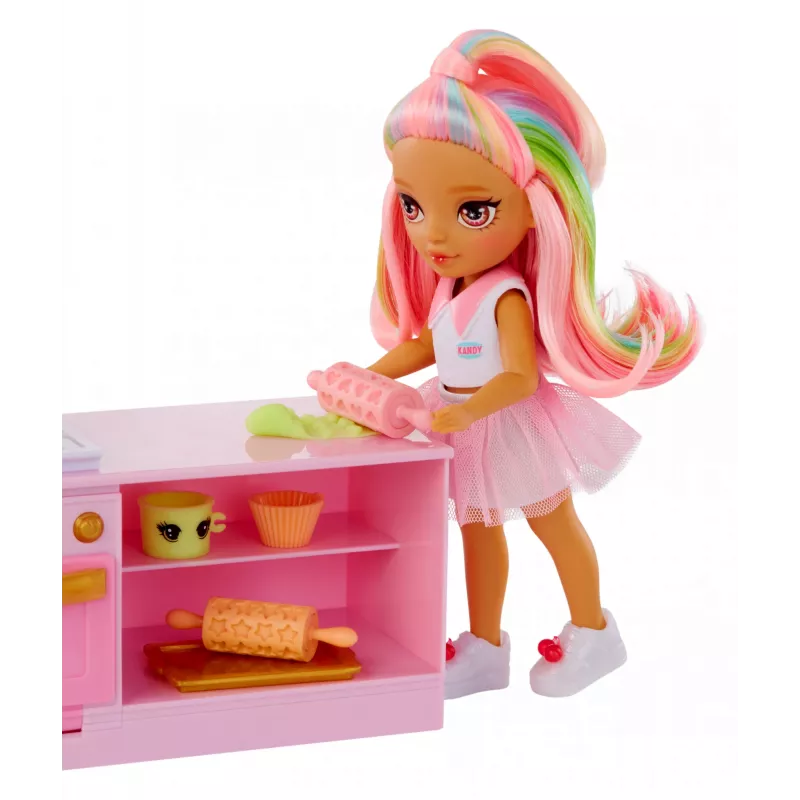 Rainbow High Little Dessert Shop mit Kandy Playset, Modepuppe, weiblich, 4 Jahre, 140 mm, mehrfarbig