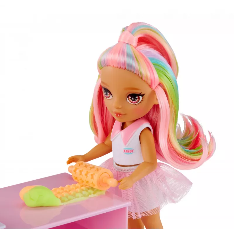 Rainbow High Little Dessert Shop mit Kandy Playset, Modepuppe, weiblich, 4 Jahre, 140 mm, mehrfarbig