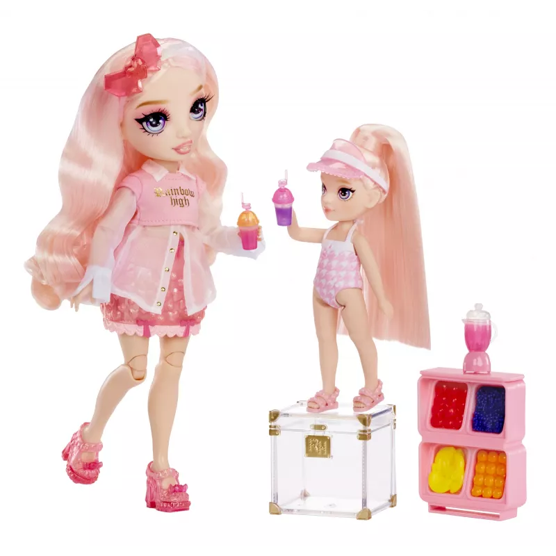 Rainbow High Little Pool Day with Blush Playset, Modepuppe, Weiblich, 4 Jahr(e), 140 mm, Mehrfarbig