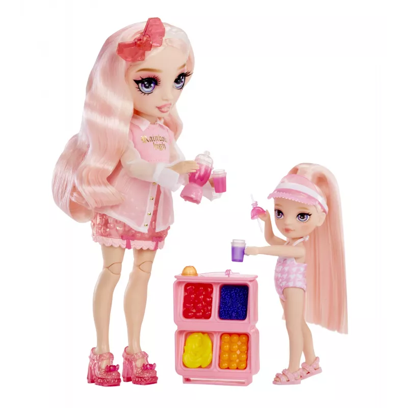 Rainbow High Little Pool Day with Blush Playset, Modepuppe, Weiblich, 4 Jahr(e), 140 mm, Mehrfarbig