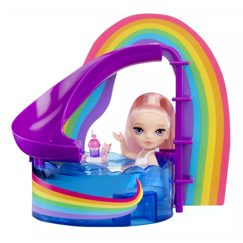 Rainbow High Little Pool Day with Blush Playset, Modepuppe, Weiblich, 4 Jahr(e), 140 mm, Mehrfarbig