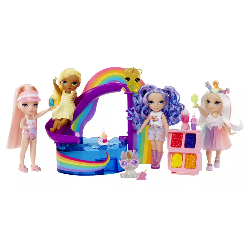 Rainbow High Little Pool Day with Blush Playset, Modepuppe, Weiblich, 4 Jahr(e), 140 mm, Mehrfarbig