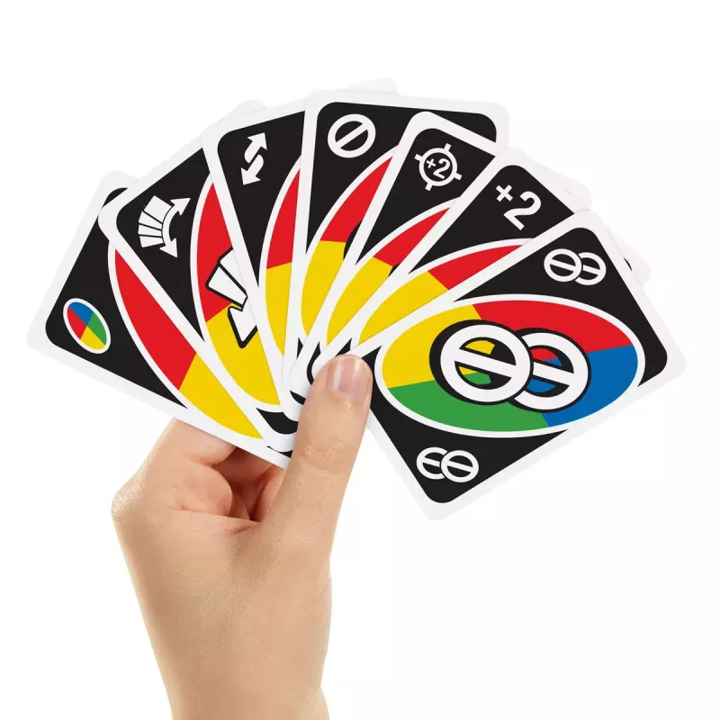 Kartenspiel MATTEL Games UNO All Wild — Familienkartenspiel, empfohlenes Alter 7+