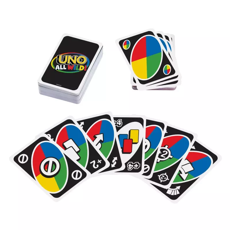 Kartenspiel MATTEL Games UNO All Wild — Familienkartenspiel, empfohlenes Alter 7+