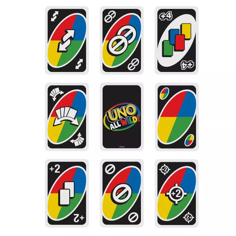 Kartenspiel MATTEL Games UNO All Wild — Familienkartenspiel, empfohlenes Alter 7+