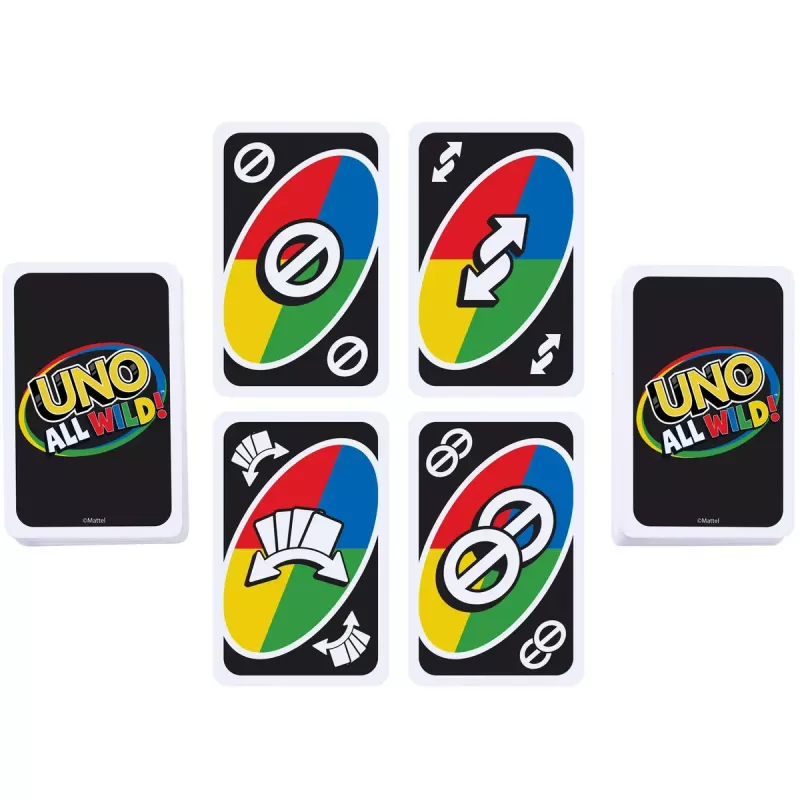 Kartenspiel MATTEL Games UNO All Wild — Familienkartenspiel, empfohlenes Alter 7+