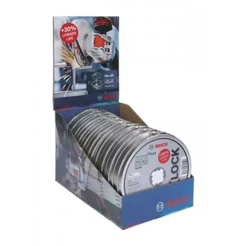 Bosch X-LOCK Trennscheibe Dose 125 mm Standard for Inox, 10 Stück