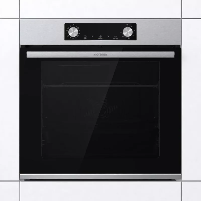 Einbau-Elektrobackofen Gorenje BIGSPACE 77 L 3500 W — weiß, Touch- und Drehregler, Halogenlampe