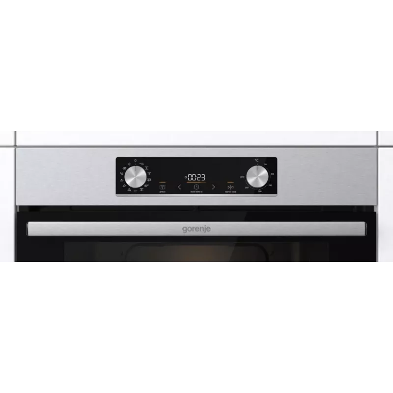 Einbau-Elektrobackofen Gorenje BIGSPACE 77 L 3500 W — weiß, Touch- und Drehregler, Halogenlampe