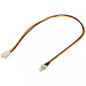 Goobay PC-Lüfter-Stromverlängerungskabel 3-Pin Stecker/Buchse 0,3 m