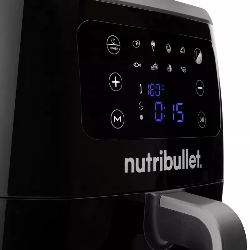Heißluftfritteuse NUTRIBULLET XXL Digital Heißluftfritteuse 7 L 1800 W Schwarz, 8 Programme, Touch-Steuerung