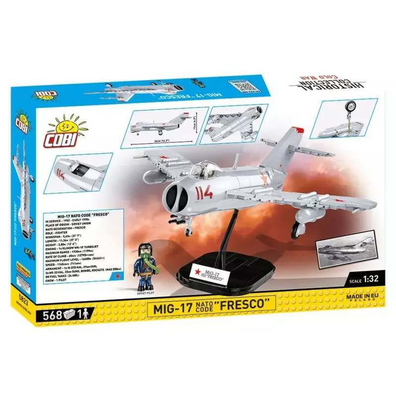Cobi Konstruktionsspielzeug MiG-17 NATO-Code Fresco Modell 5823 – Baustein-Set von Cobi