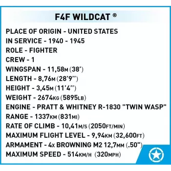 Bausteine COBI F4F Wildcat Northrop Grumman 375 Teile