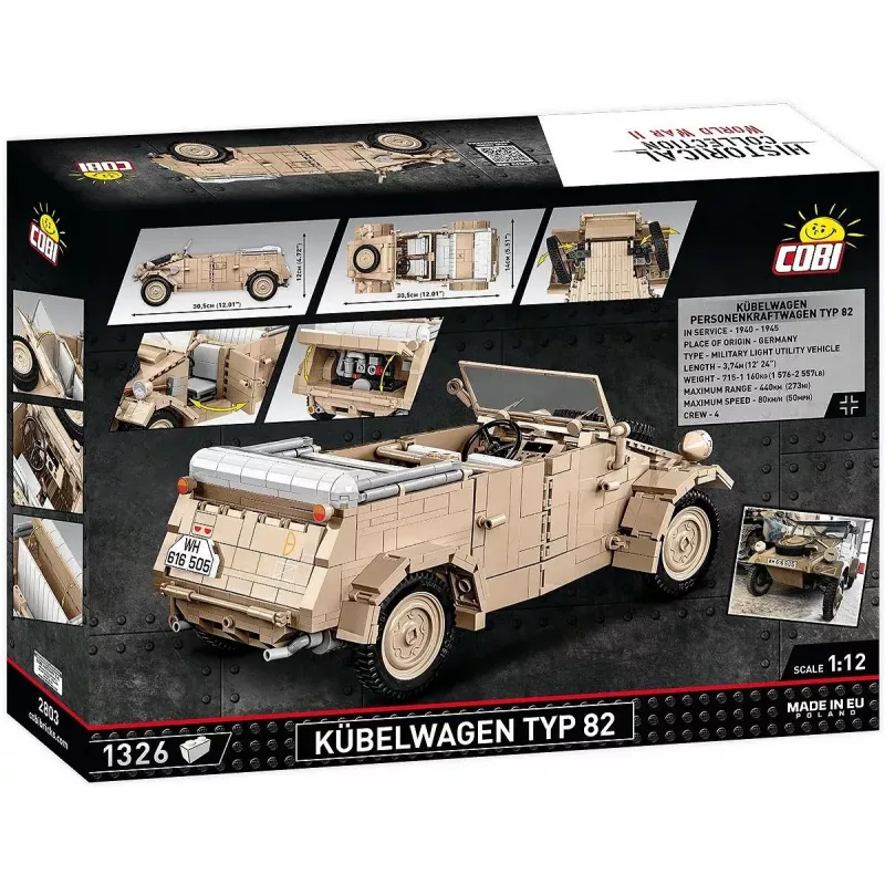Baukasten COBI Kübelwagen Typ 82 1326 Teile World War II