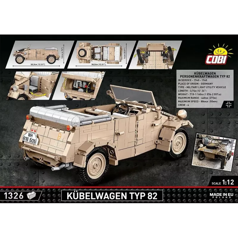 Baukasten COBI Kübelwagen Typ 82 1326 Teile World War II