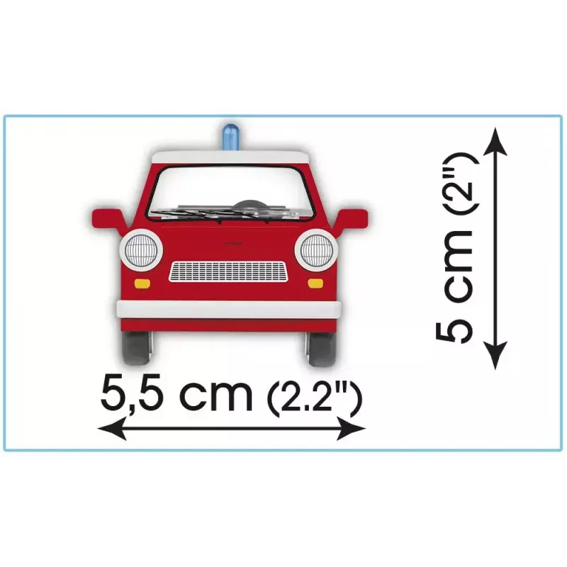 Baukasten Cobi Trabant 601 Universal Feuerwehr Set Modell 24555, Klemmbaustein-Bausatz