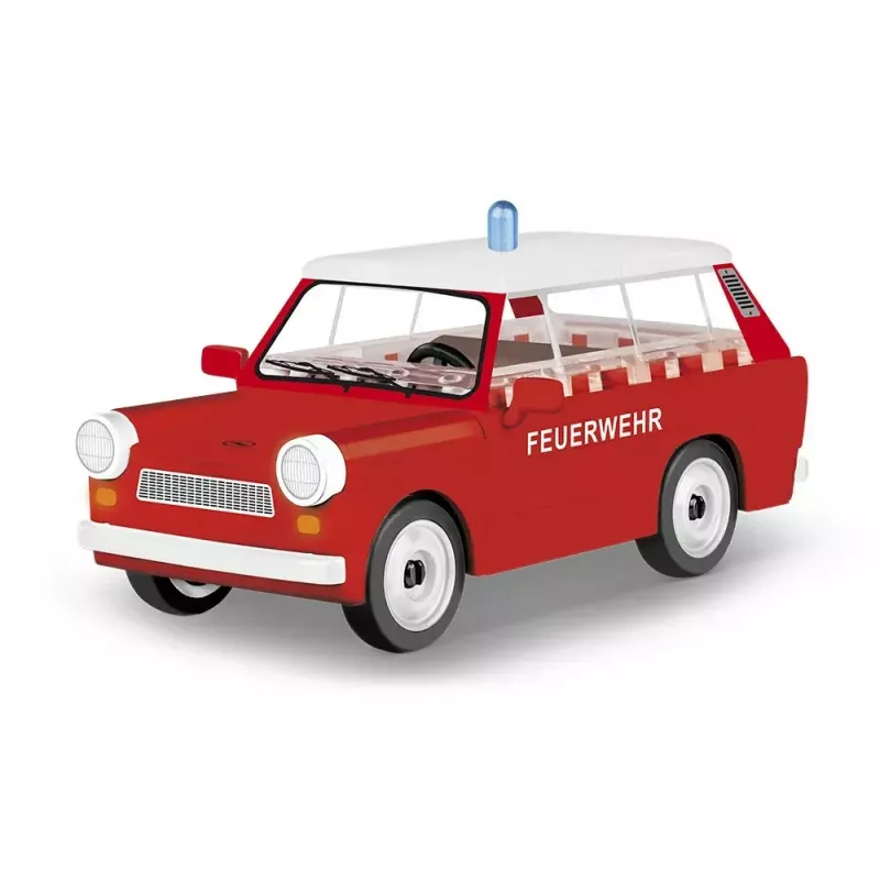 Baukasten Cobi Trabant 601 Universal Feuerwehr Set Modell 24555, Klemmbaustein-Bausatz