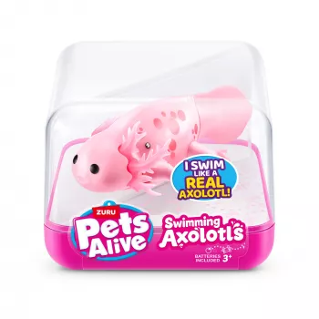 Stofftier Zuru Pets Alive Schwimmende Axolotl Plüschtier, Katzenspielzeuggröße, Modell 9556UQ1