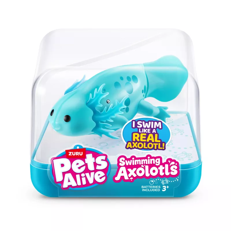 Stofftier Zuru Pets Alive Schwimmende Axolotl Plüschtier, Katzenspielzeuggröße, Modell 9556UQ1