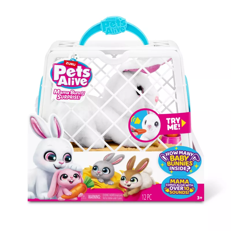 Plüschtier Zuru Mama Bunny & Baby Surprise, interaktives Plüschpaar, sortiert