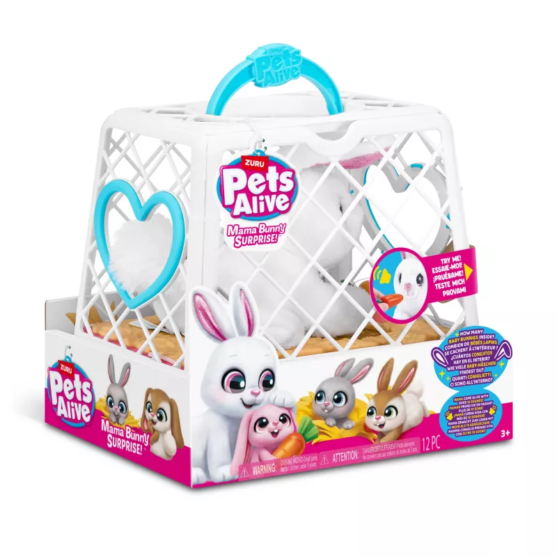 Plüschtier Zuru Mama Bunny & Baby Surprise, interaktives Plüschpaar, sortiert