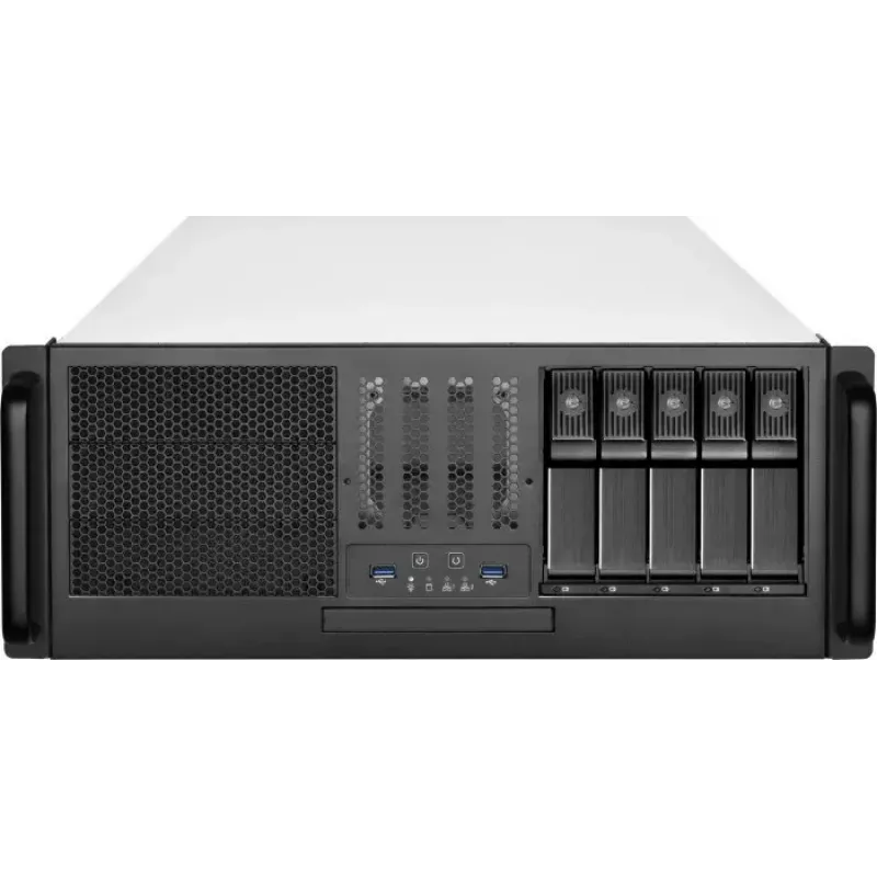 Rack-Gehäuse SILVERSTONE SST-RM41-H08 8-Bay 1U Server-Chassis – kompaktes Rackmount-Gehäuse