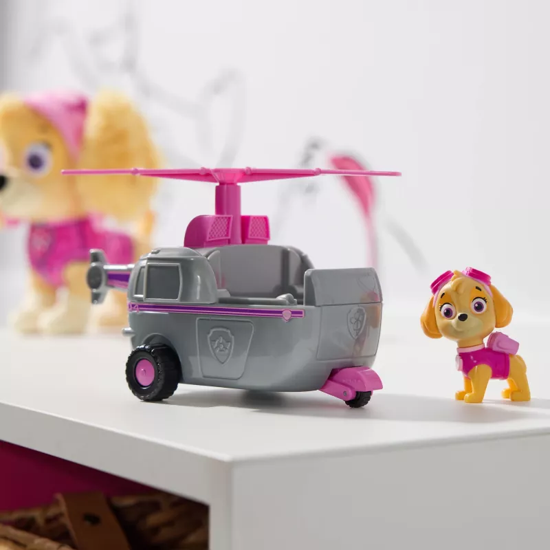 PAW Patrol, Skyes Helikopter, Spielzeugfahrzeug mit Sammelfigur, nachhaltig hergestelltes Kinderspielzeug für Jungen & Mädchen ab 3 Jahren