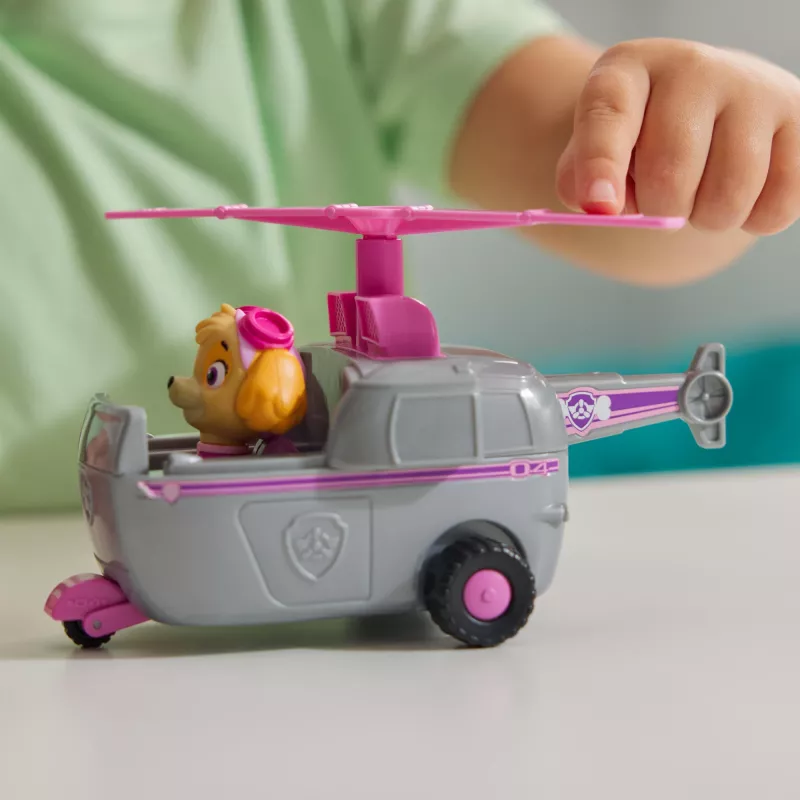 PAW Patrol, Skyes Helikopter, Spielzeugfahrzeug mit Sammelfigur, nachhaltig hergestelltes Kinderspielzeug für Jungen & Mädchen ab 3 Jahren