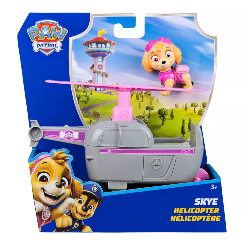 PAW Patrol, Skyes Helikopter, Spielzeugfahrzeug mit Sammelfigur, nachhaltig hergestelltes Kinderspielzeug für Jungen & Mädchen ab 3 Jahren